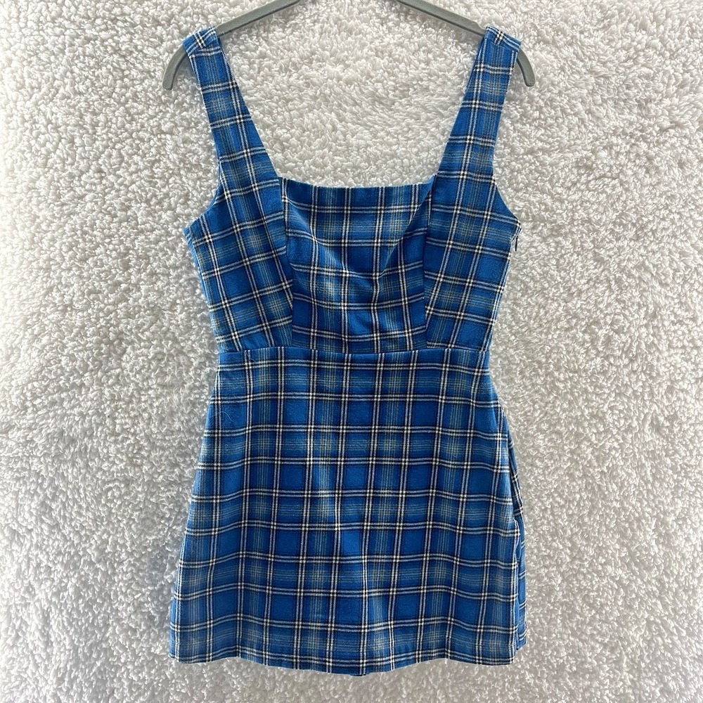 Y2K Romper Size Small Blue Plaid Preppy Schoolgirl Sleeveless Bratz Style Short